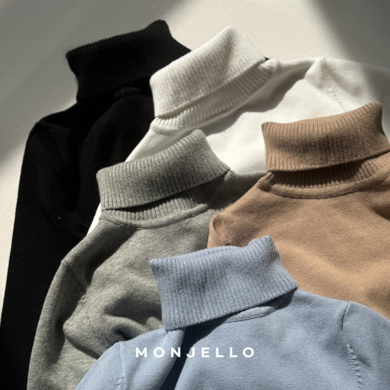 Monjello - Korean Children Fashion - #designkidswear - Mati Turtleneck Knit Tee - 2
