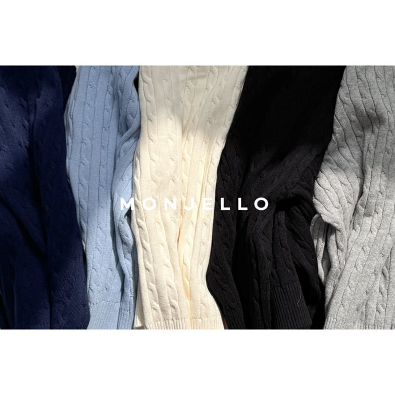 Monjello - Korean Children Fashion - #discoveringself - Pin Turtleneck Knit Tee - 2