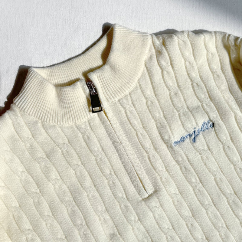Monjello - Korean Children Fashion - #fashionkids - Pin Turtleneck Knit Tee - 3