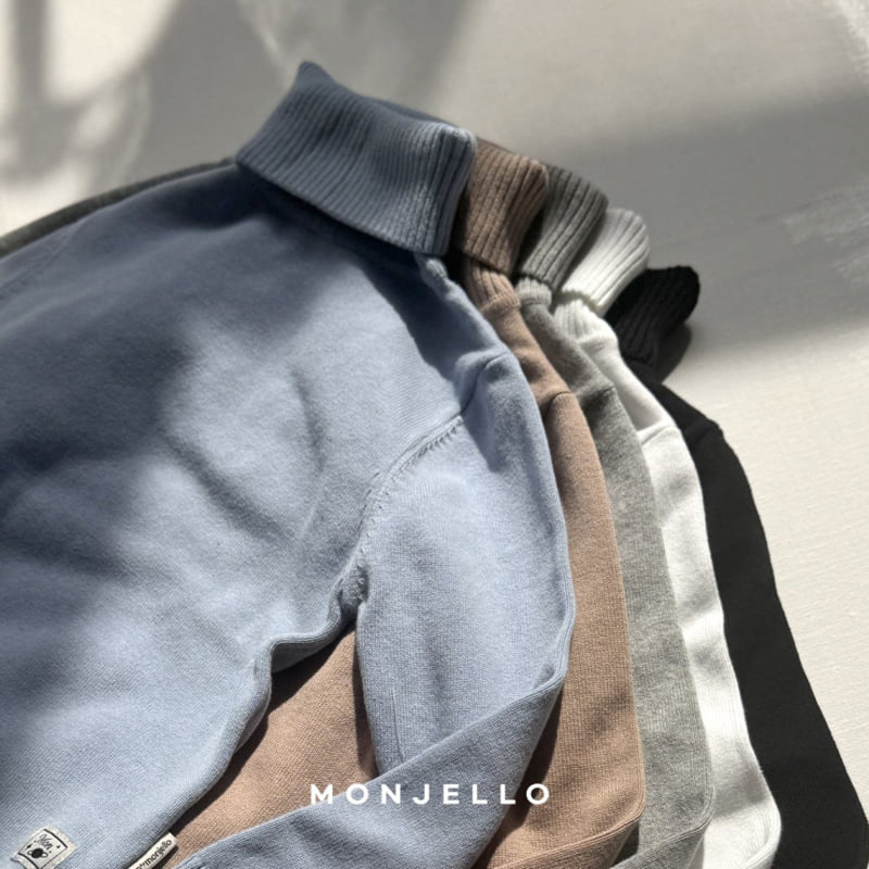 Monjello - Korean Children Fashion - #kidsshorts - Mati Turtleneck Knit Tee - 5