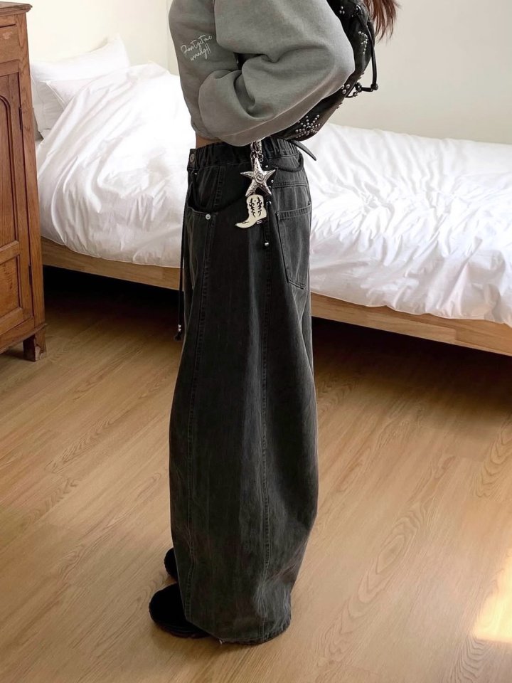 Moran Women - Korean Women Fashion - #momslook - Curved Pigment Pants - 2