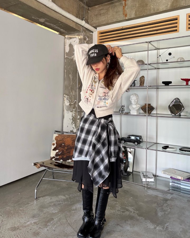 Moran Women - Korean Women Fashion - #momslook - Waffle Hood Jumper