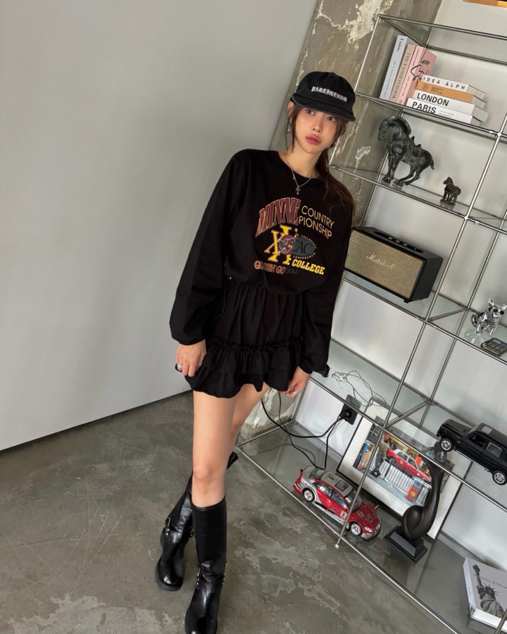 Moran Women - Korean Women Fashion - #momslook - Elpin Frill One-piece