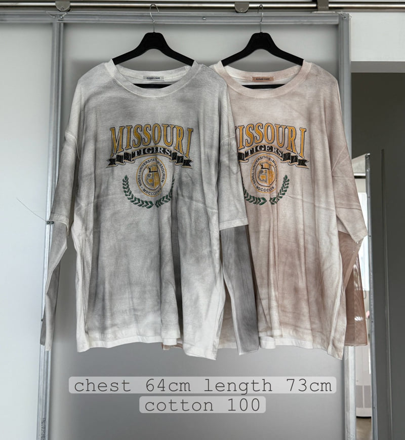 Moran Women - Korean Women Fashion - #momslook - Missouri Dirty Print Tee - 5