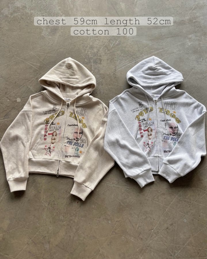 Moran Women - Korean Women Fashion - #restrostyle - Waffle Hood Jumper - 8