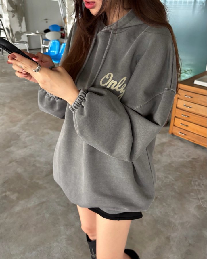 Moran Women - Korean Women Fashion - #restrostyle - Love String Oversized Hoodie - 5