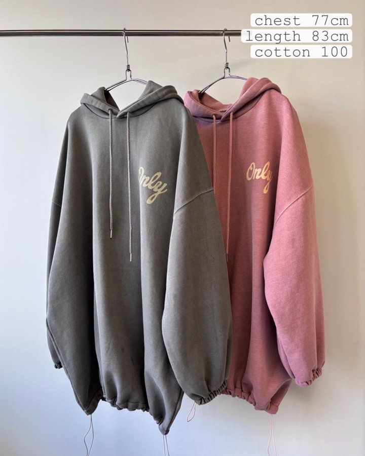 Moran Women - Korean Women Fashion - #thatsdarling - Love String Oversized Hoodie - 8