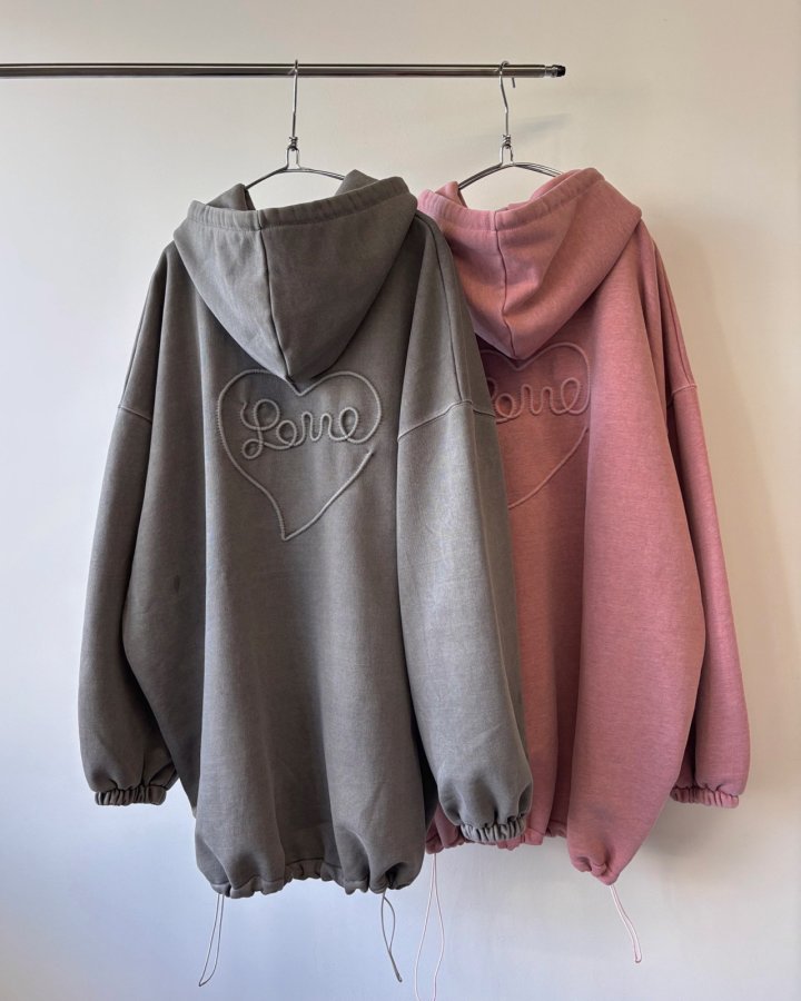Moran Women - Korean Women Fashion - #thelittlethings - Love String Oversized Hoodie - 9