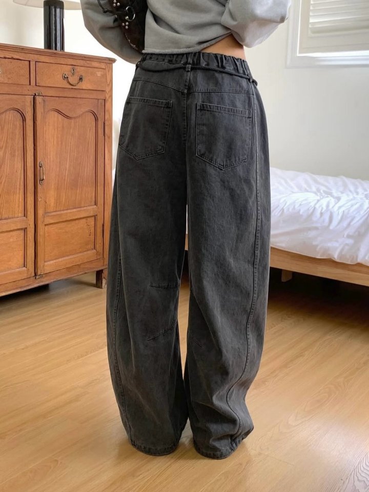 Moran Women - Korean Women Fashion - #womensfashion - Curved Pigment Pants