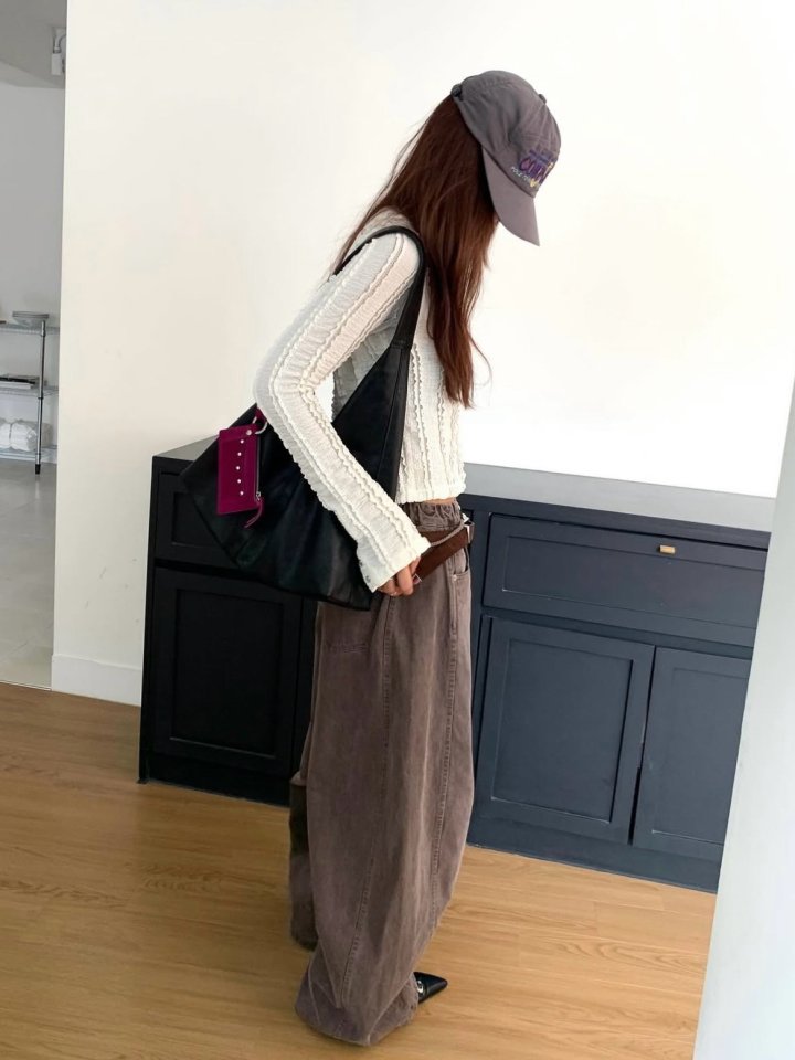 Moran Women - Korean Women Fashion - #momslook - Curved Pigment Pants - 4
