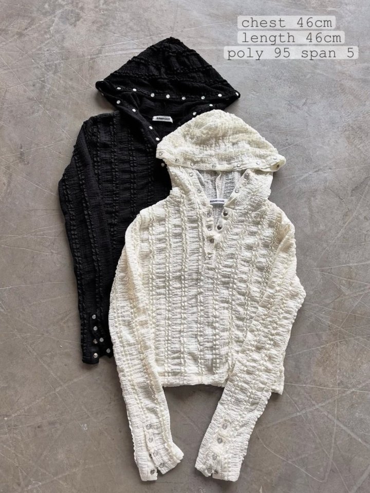Moran Women - Korean Women Fashion - #womensfashion - Lace Snap Hoodie - 9