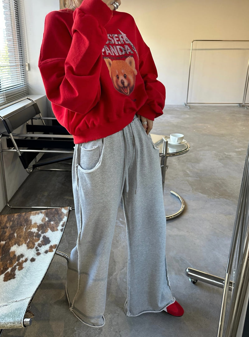 Moran Women - Korean Women Fashion - #womensfashion - Lesser Panda Sweatshirt - 3