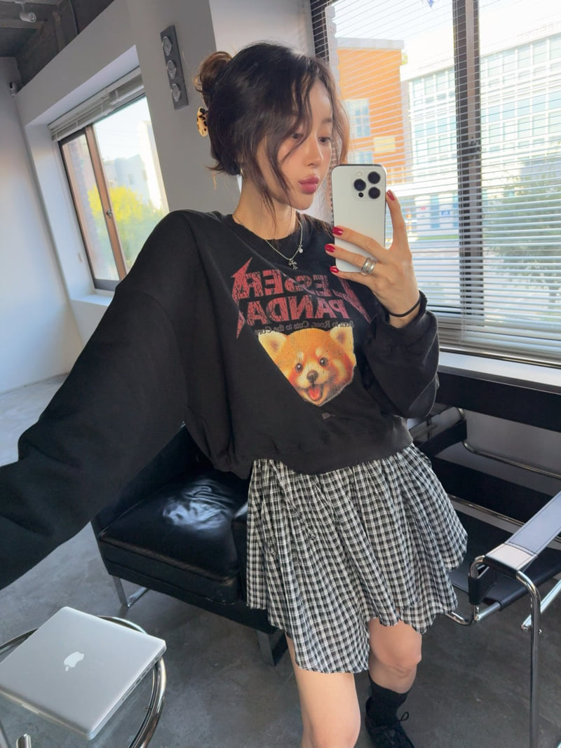 Moran Women - Korean Women Fashion - #womensfashion - Lesser Panda Sweatshirt - 9
