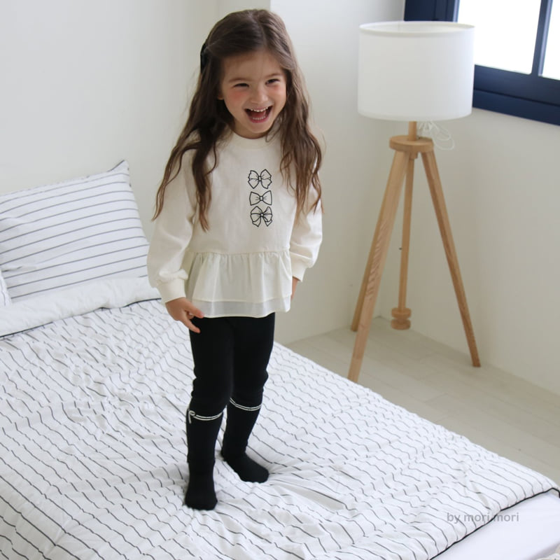 Mori Mori - Korean Children Fashion - #Kfashion4kids - Ribbon Layered Tee - 6