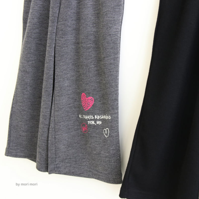 Mori Mori - Korean Children Fashion - #discoveringself - Heart Wide Pants - 2