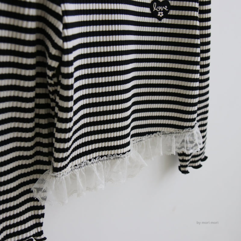 Mori Mori - Korean Children Fashion - #fashionkids - Stripe Heart Tee - 3