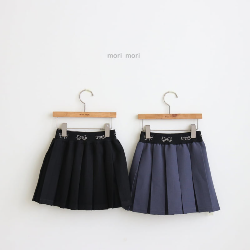 Mori Mori - Korean Children Fashion - #kidsshorts - Ribbon Pleated Skirt