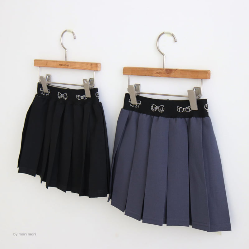 Mori Mori - Korean Children Fashion - #kidsstore - Ribbon Pleated Skirt - 2