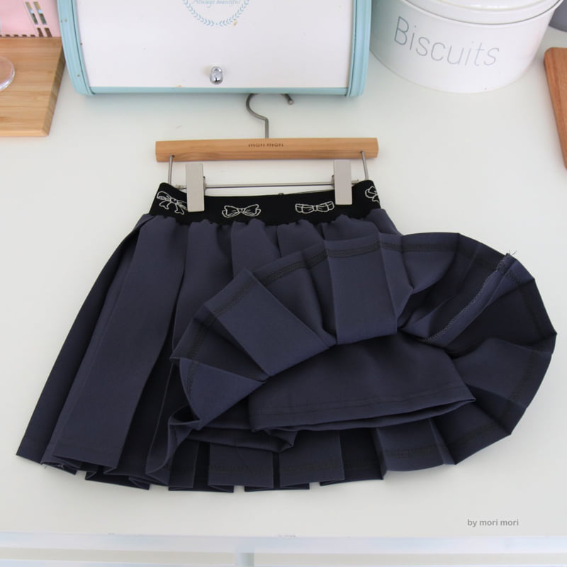 Mori Mori - Korean Children Fashion - #kidzfashiontrend - Ribbon Pleated Skirt - 3
