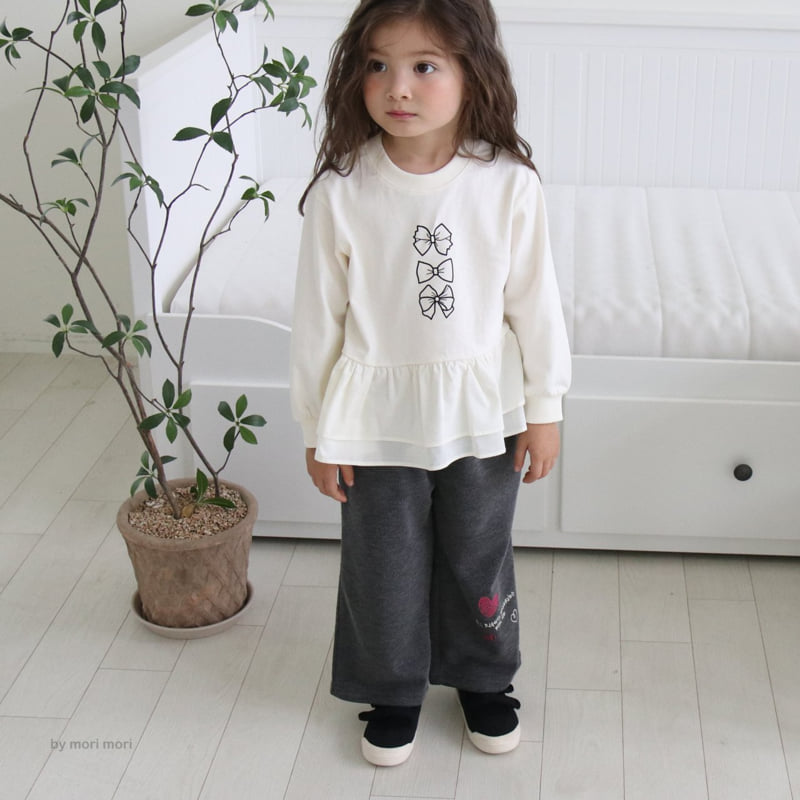 Mori Mori - Korean Children Fashion - #littlefashionista - Ribbon Layered Tee - 7