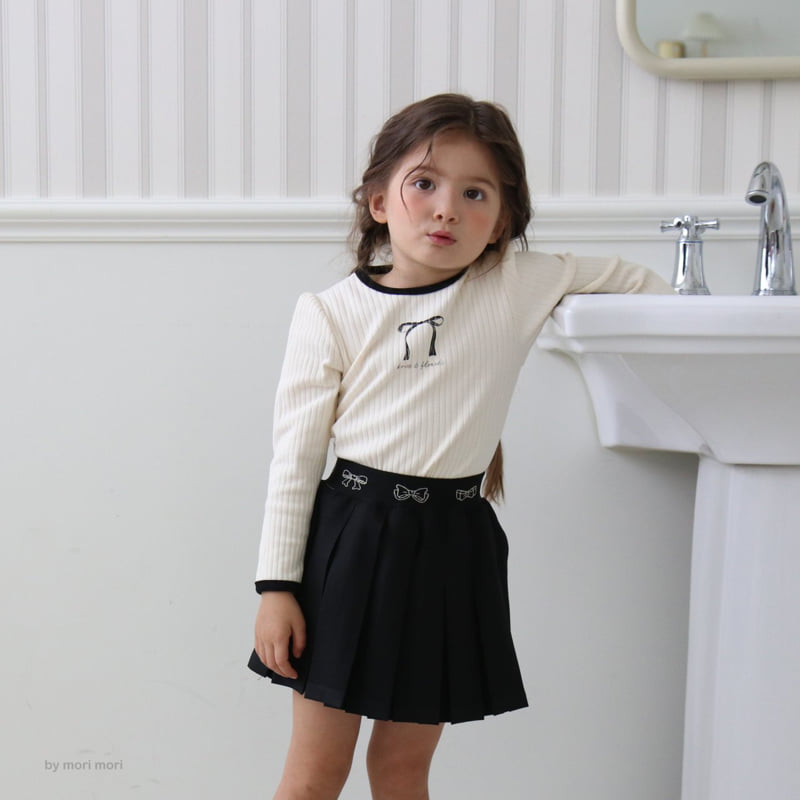 Mori Mori - Korean Children Fashion - #magicofchildhood - Ribbon Ribbed Tee - 11