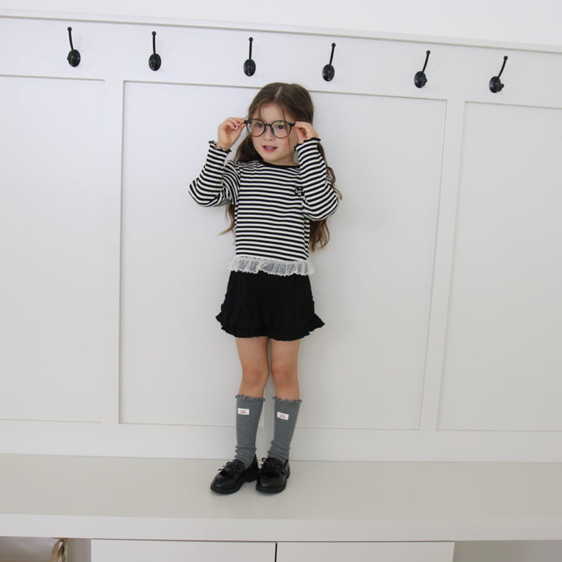 Mori Mori - Korean Children Fashion - #magicofchildhood - Stripe Heart Tee - 9