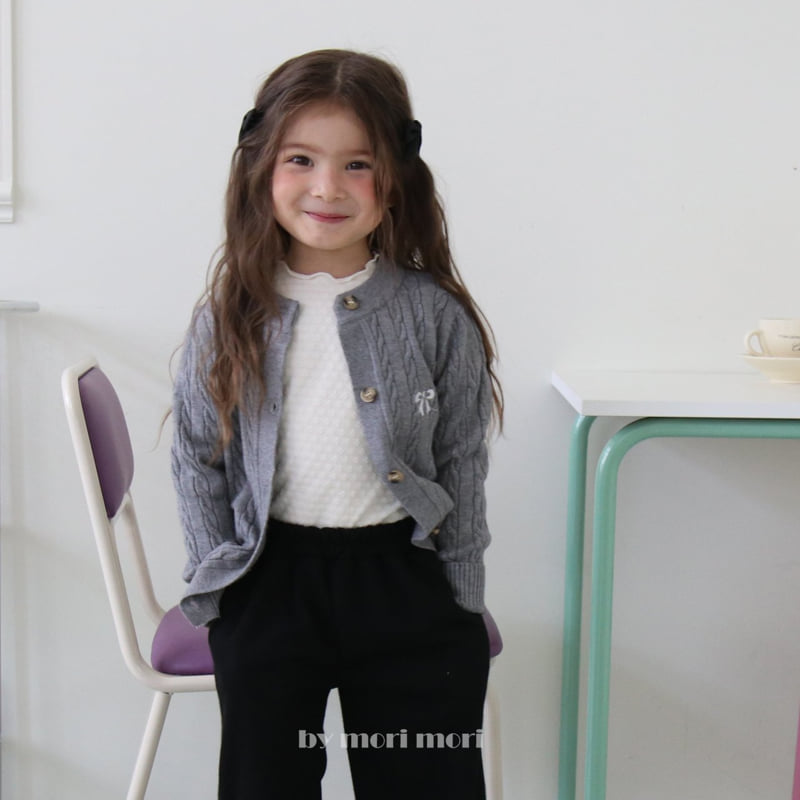 Mori Mori - Korean Children Fashion - #magicofchildhood - Cable Ribbon Cardigan - 6