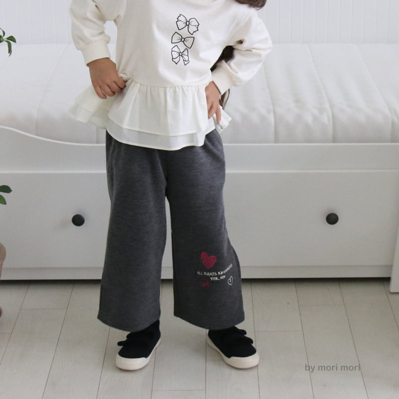 Mori Mori - Korean Children Fashion - #minifashionista - Heart Wide Pants - 10