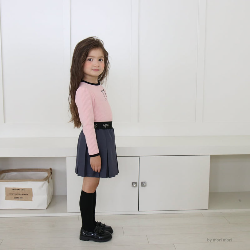 Mori Mori - Korean Children Fashion - #minifashionista - Ribbon Pleated Skirt - 7