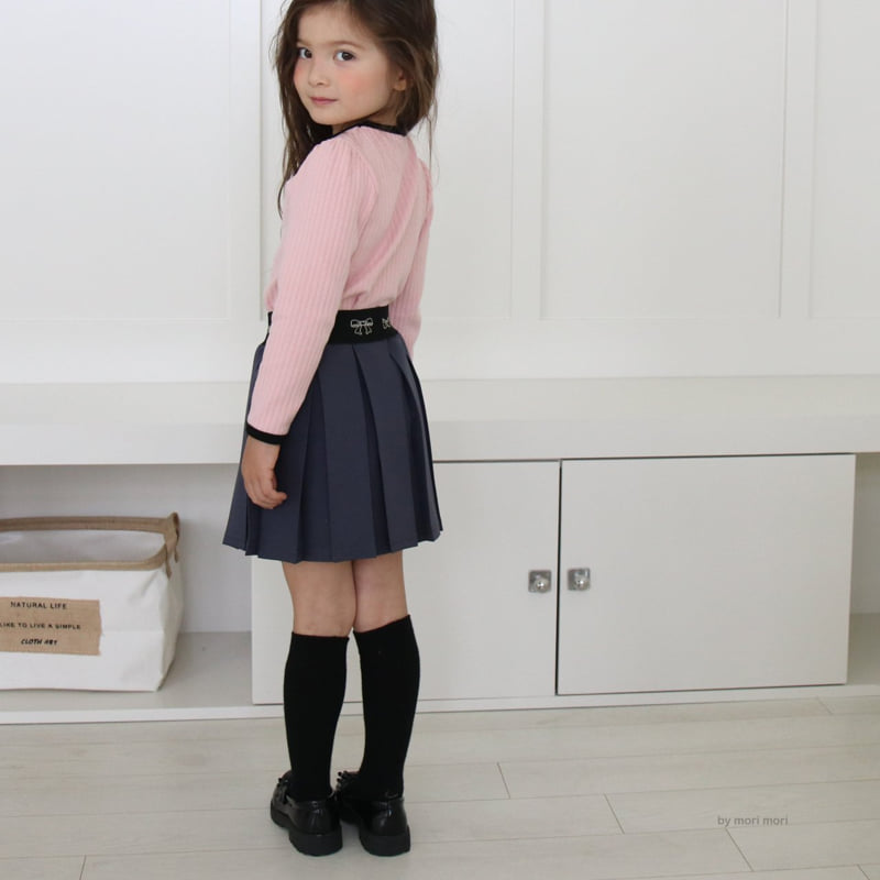 Mori Mori - Korean Children Fashion - #prettylittlegirls - Ribbon Pleated Skirt - 8