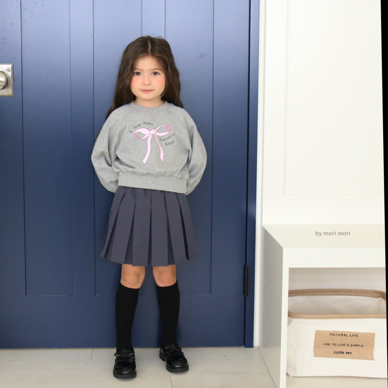 Mori Mori - Korean Children Fashion - #prettylittlegirls - Ribbon Sweatshirt - 6