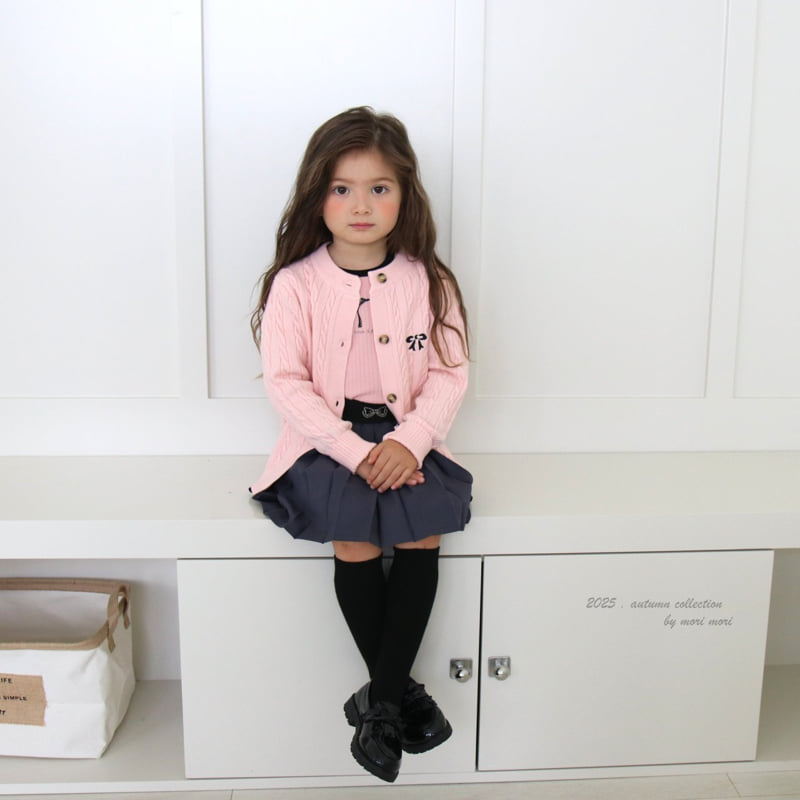 Mori Mori - Korean Children Fashion - #toddlerclothing - Cable Ribbon Cardigan - 10