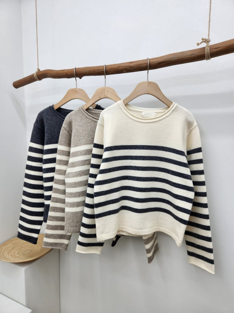 Most - Korean Women Fashion - #momslook - Soft Stripe Knit