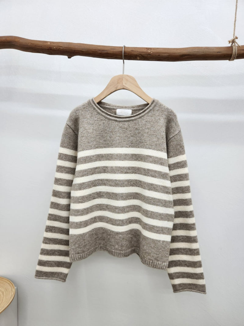Most - Korean Women Fashion - #momslook - Soft Stripe Knit - 3