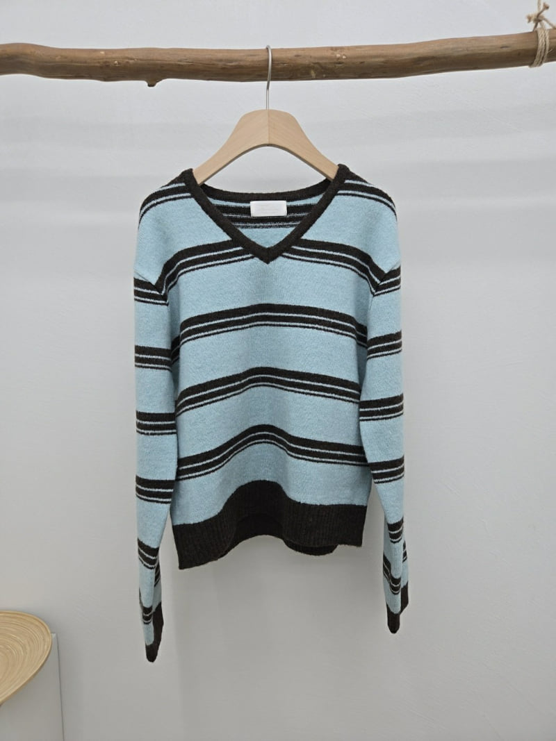 Most - Korean Women Fashion - #shopsmall - V Stripe Knit - 4