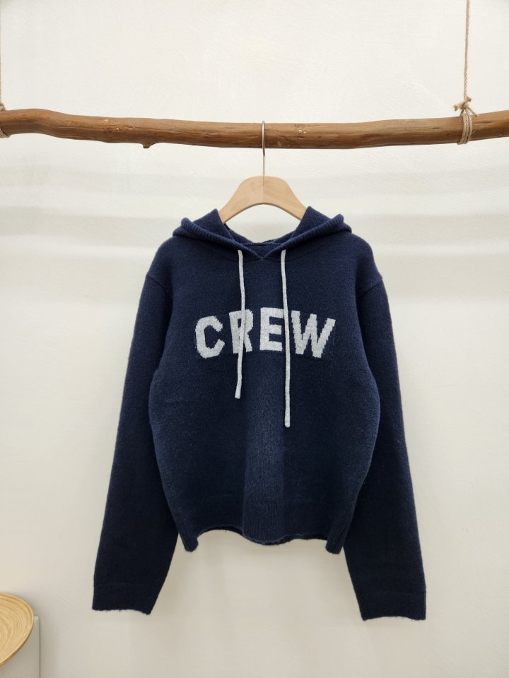 Most - Korean Women Fashion - #womensfashion - Crew Knit Hoodie - 3