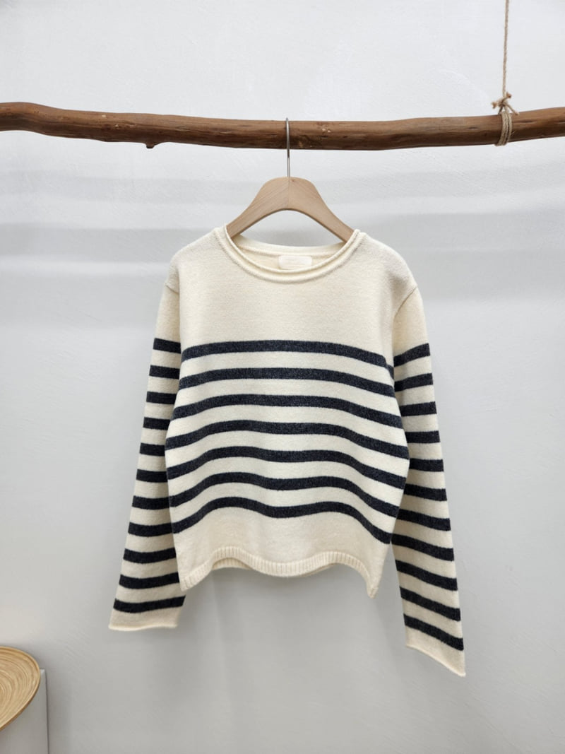 Most - Korean Women Fashion - #momslook - Soft Stripe Knit - 4