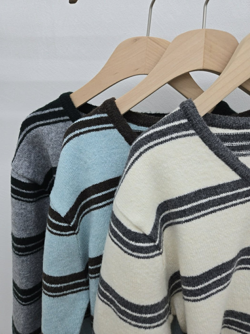 Most - Korean Women Fashion - #womensfashion - V Stripe Knit - 9