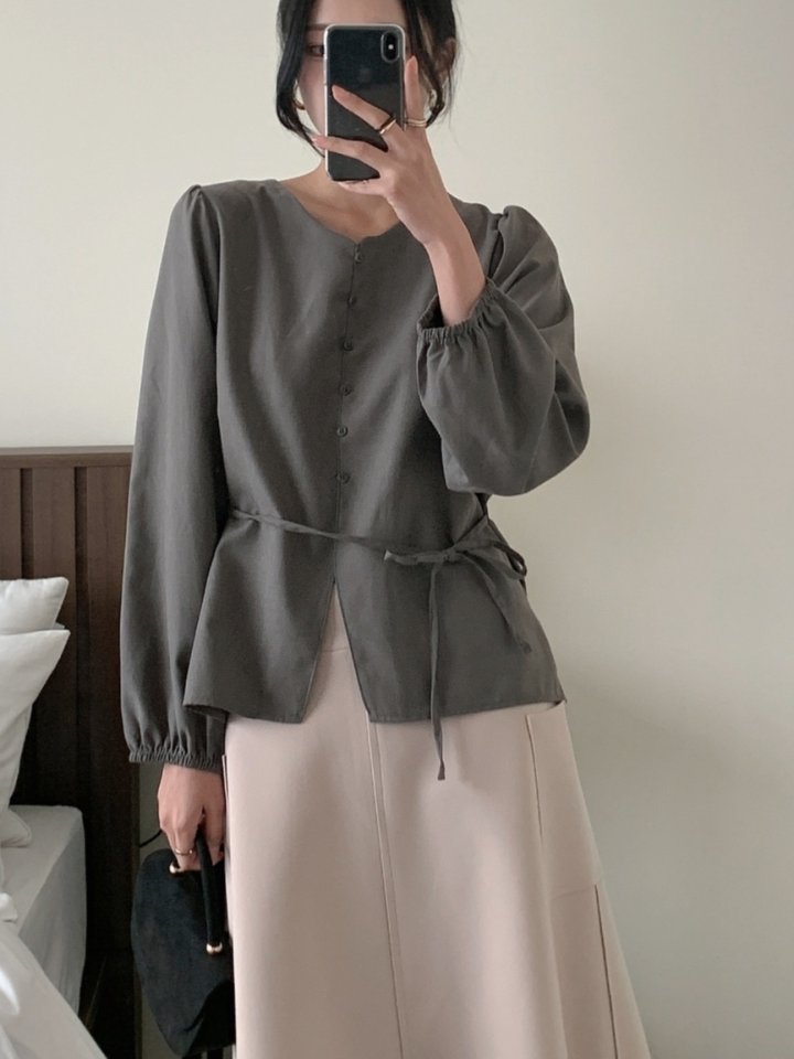 Mu - Korean Women Fashion - #momslook - Sand Blouse