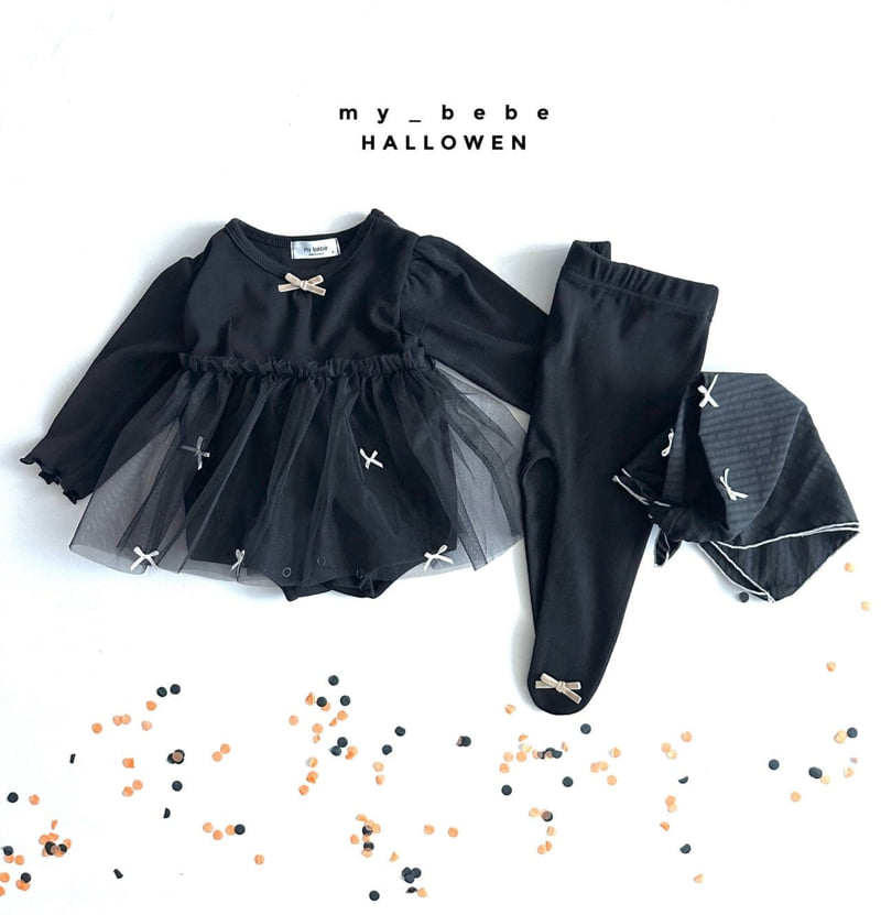 My Bebe - Korean Baby Fashion - #babyboutique - Halloween Ribbon Tulle Suit - 12