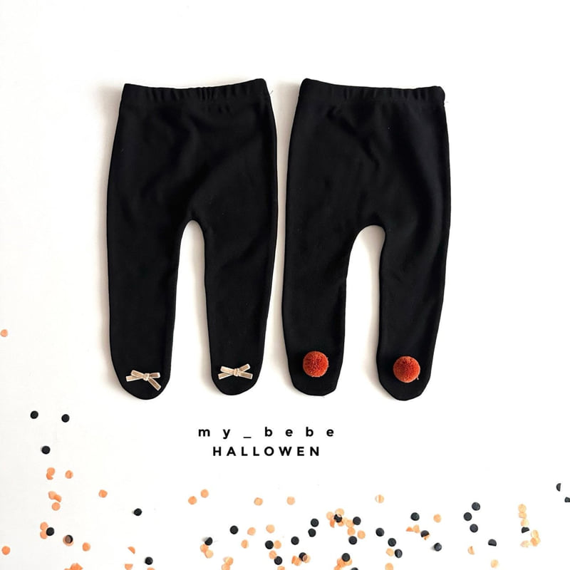 My Bebe - Korean Baby Fashion - #babyboutiqueclothing - Halloween Pom Ribbon Socks