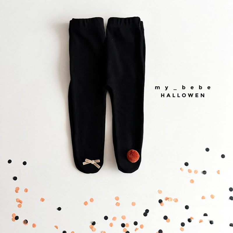 My Bebe - Korean Baby Fashion - #babyfashion - Halloween Pom Ribbon Socks - 3