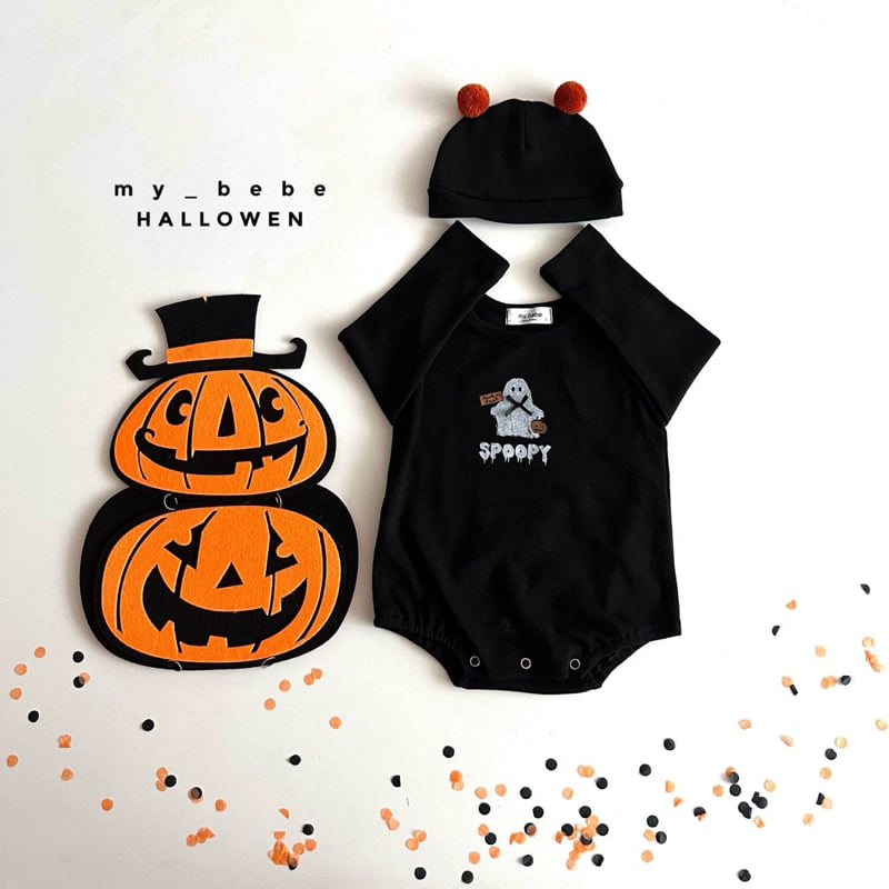 My Bebe - Korean Baby Fashion - #babyfashion - Halloween Ghost Suit Set (with Bonnet)