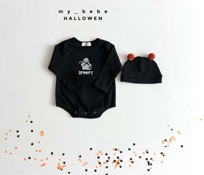 My Bebe - Korean Baby Fashion - #babyfever - Halloween Ghost Suit Set (with Bonnet) - 2
