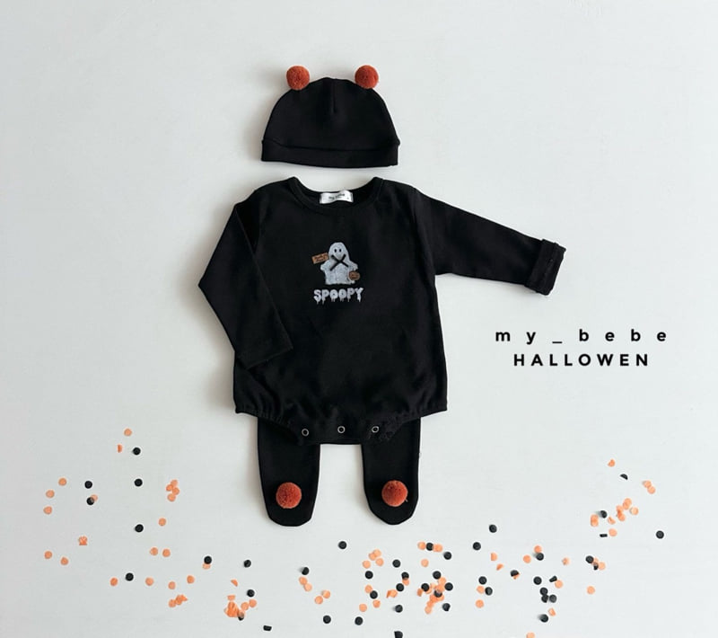 My Bebe - Korean Baby Fashion - #babygirlfashion - Halloween Ghost Suit Set (with Bonnet) - 3