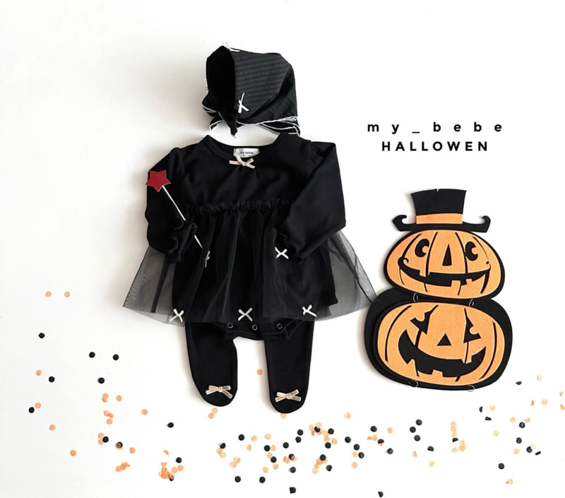 My Bebe - Korean Baby Fashion - #babylifestyle - Halloween Ribbon Tulle Suit - 3