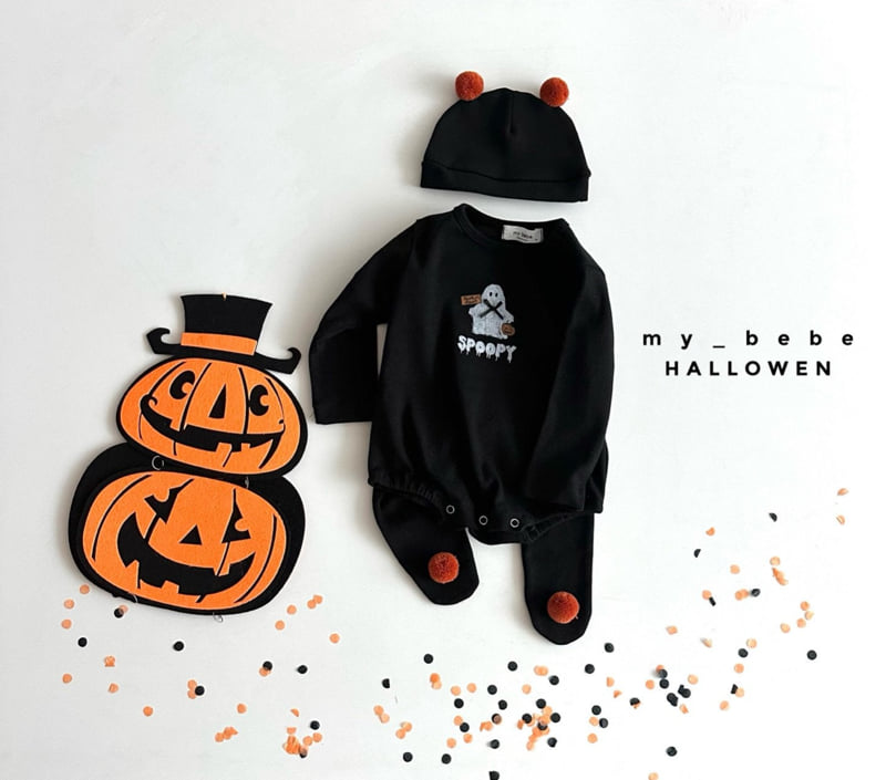 My Bebe - Korean Baby Fashion - #babyoninstagram - Halloween Ghost Suit Set (with Bonnet) - 5