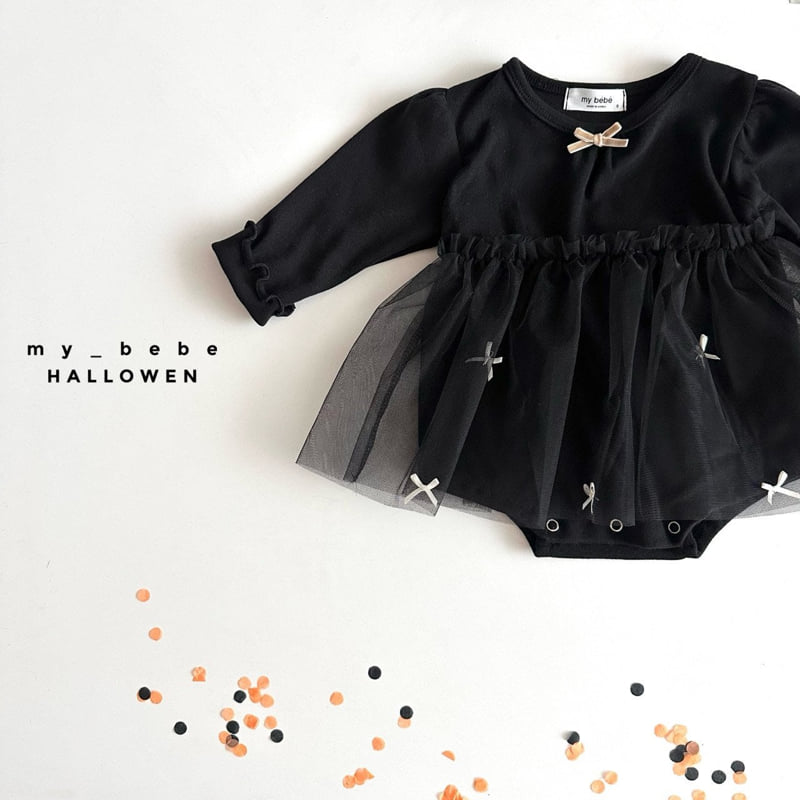 My Bebe - Korean Baby Fashion - #babylifestyle - Halloween Ribbon Tulle Suit - 4