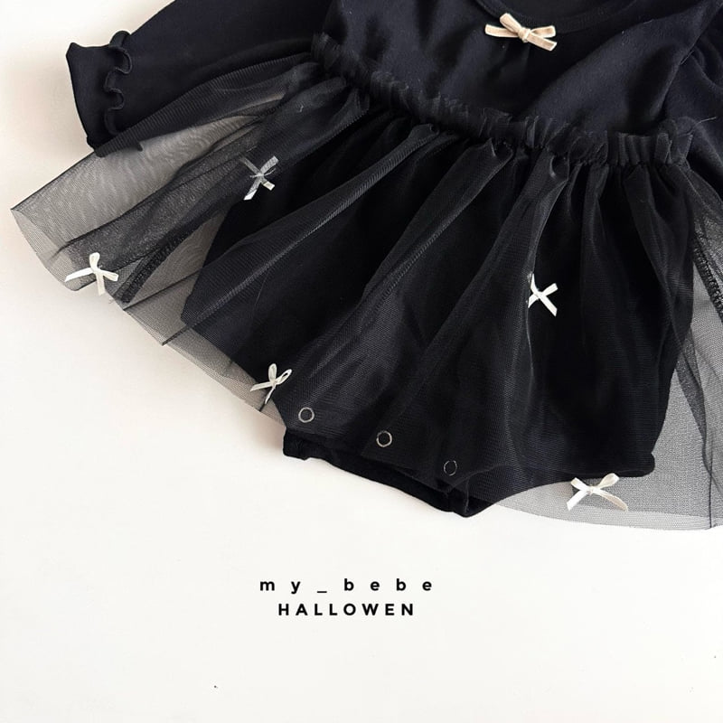 My Bebe - Korean Baby Fashion - #babyootd - Halloween Ribbon Tulle Suit - 5