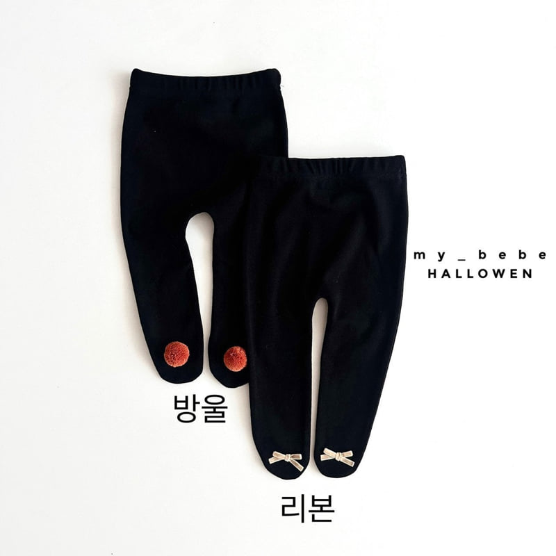 My Bebe - Korean Baby Fashion - #babyoutfit - Halloween Pom Ribbon Socks - 9